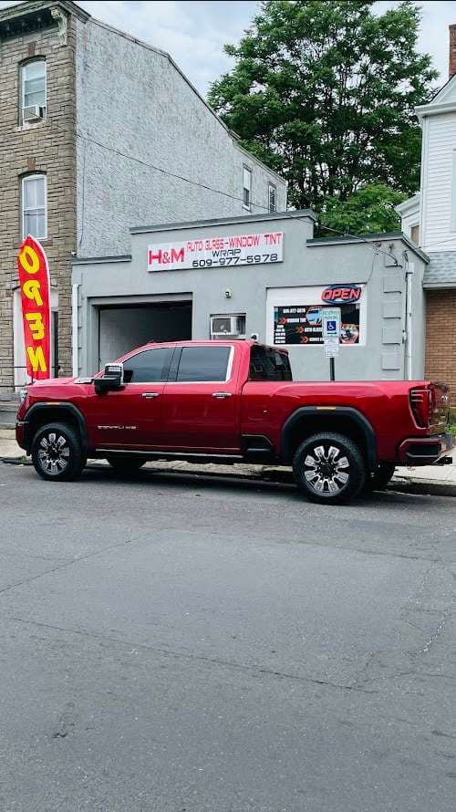 Image of H&M Auto glass, Window tint, Truck lettering